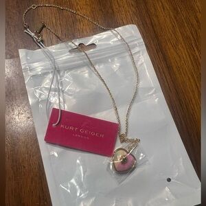 Kurt Geiger Gold Tie-Dye Heart Pendant Necklace